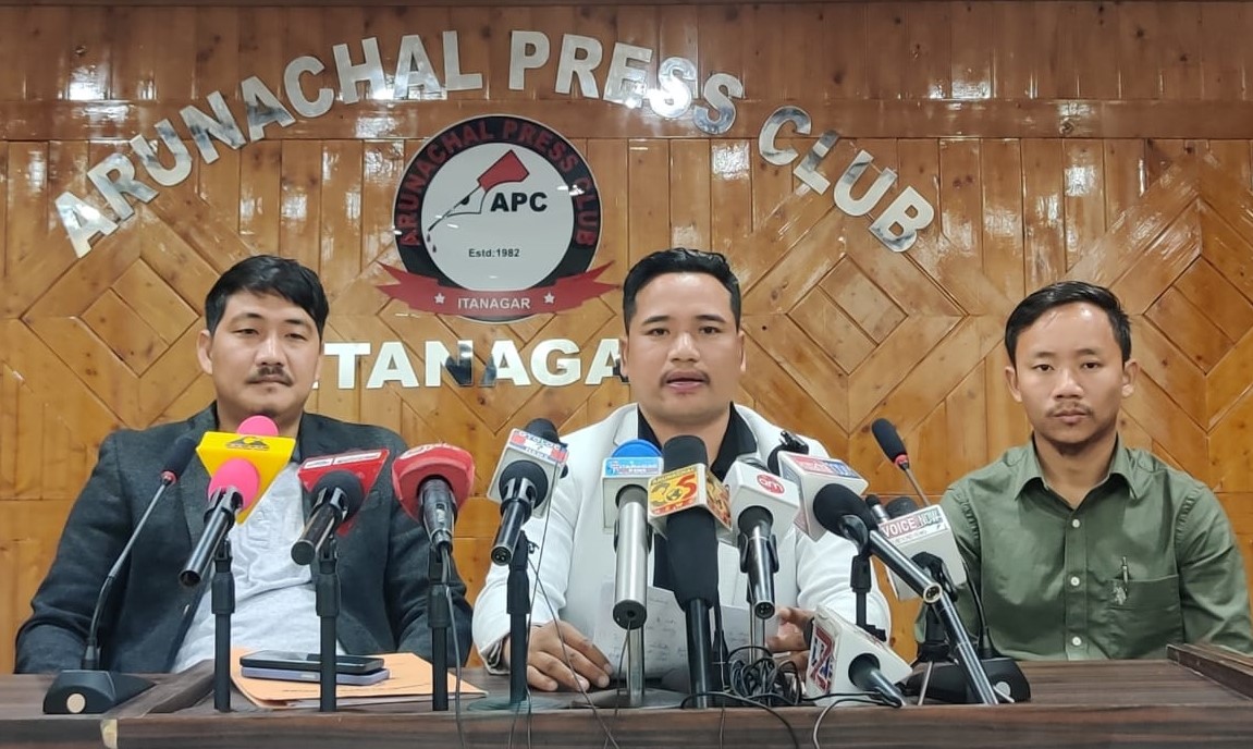 Representatives of ANSU at Arunachal Press Club in Itanagar